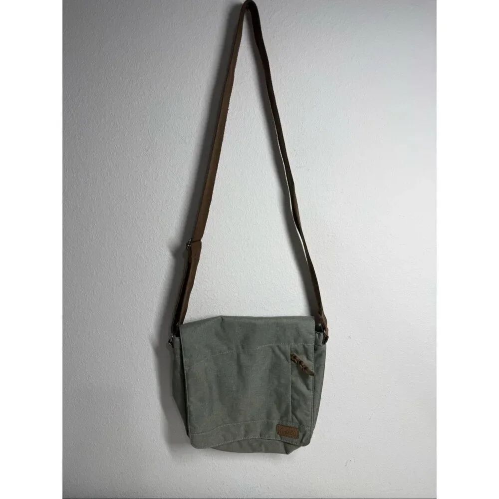 Cabelaβs GreenβBrown Messenger Crossbody Bag Adjustable Strap
